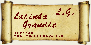 Latinka Grandić vizit kartica